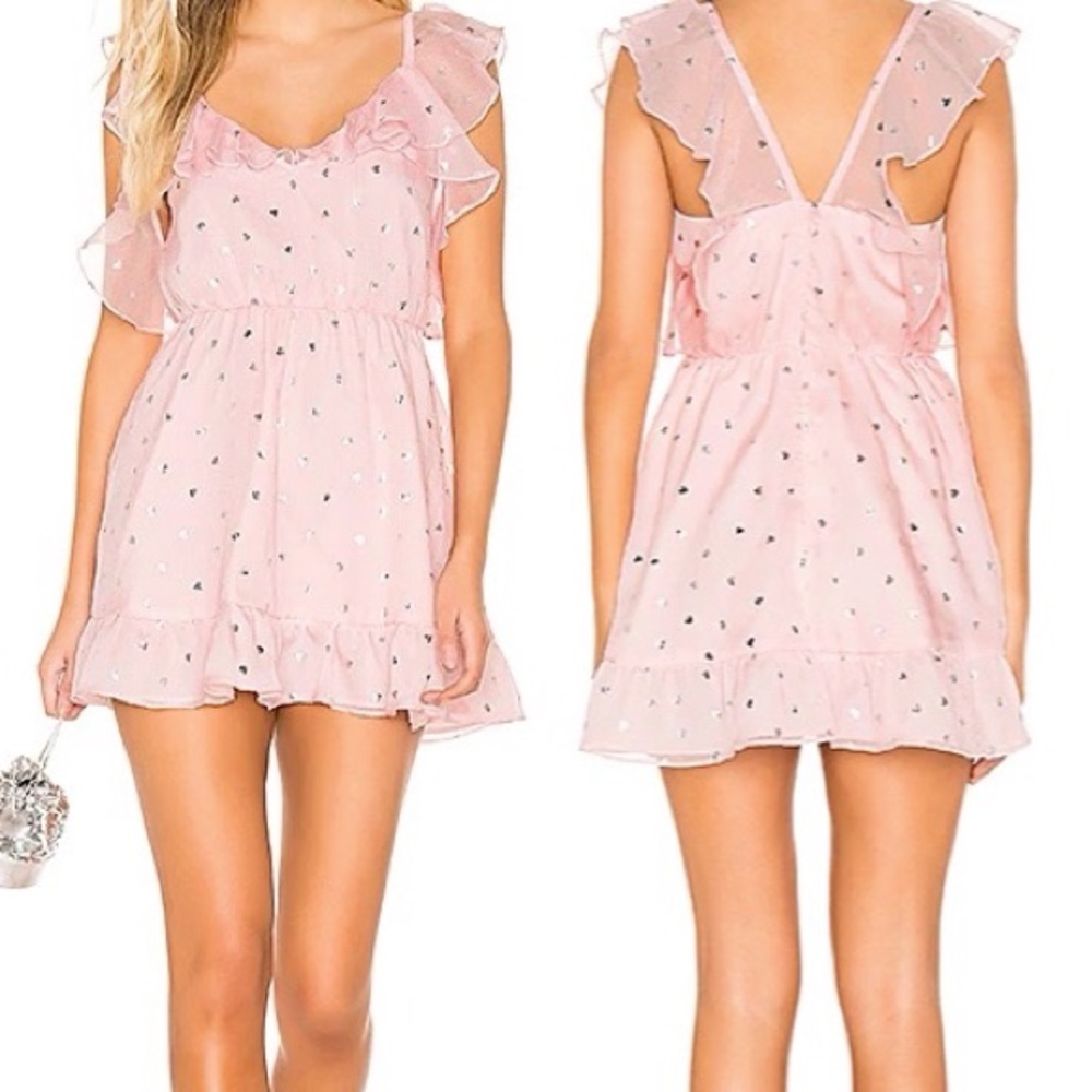 Lovers + Friends Austin Mini Dress In Powder Pink